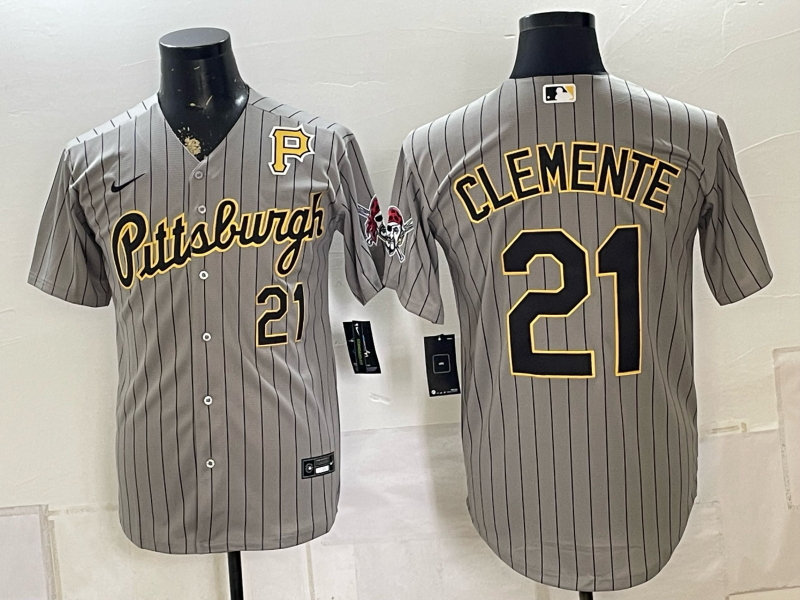 Men Pittsburgh Pirates #21 Clemente grey Game 2026 Nike MLB Jersey 082800121